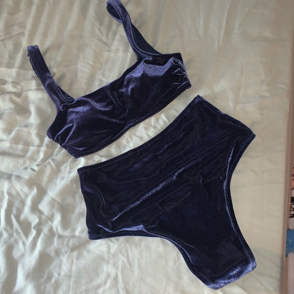 Aerie Navy Blue High Waisted Bikini